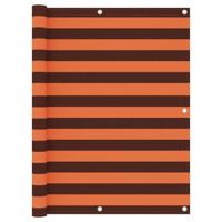 VidaXL Balkonscherm 120x600 cm oxford stof oranje en bruin - thumbnail