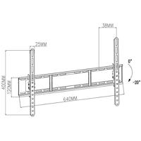 Kantelbare TV-Muurbeugel | 37-70 " | Maximaal schermgewicht: 35 kg | Kantelbaar: 20 ° | Minimale muurafstand: 38 mm | Staal | Zwart - thumbnail