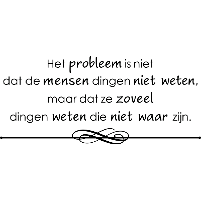 Het probleem - Muursticker