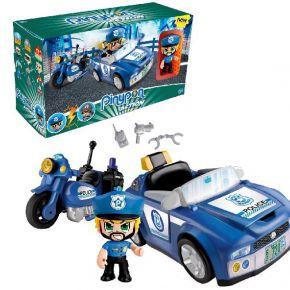 Famosa Pinypon - politieagent met jeep en motor