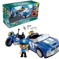 Famosa Pinypon - politieagent met jeep en motor - thumbnail