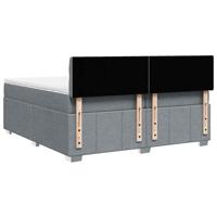 Boxspring met matras stof lichtgrijs 90x190 cm - thumbnail