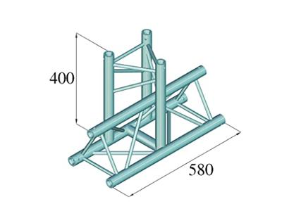 ALUTRUSS DECOLOCK DQ3-SPAT35 3-way T-Piece 90Â° bk