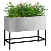 VidaXL Verhoogde tuin plantbak zilver 60 x 26 x 45 cm - thumbnail