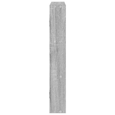 Wandschap 43x9x60 cm bewerkt hout grijs sonoma eikenkleurig