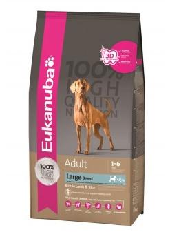 EUKANUBA premium hondenvoer met lamvlees & rijst voor grote rassen - droogvoer voor volwassen honden, 2,5 kg