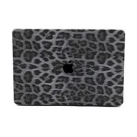 Lunso MacBook Pro 16 inch (2019) Leren cover hoes - case - Leopard Pattern White - thumbnail