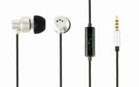 In-Ear oordopjes 'Paris' zilver met microfoon - thumbnail