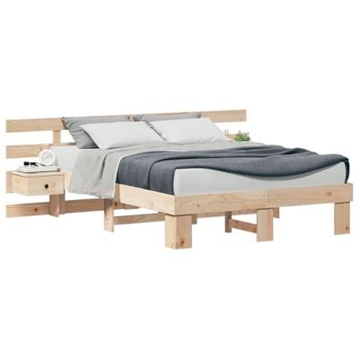 Bedframe Bruin Massief grenenhout en massief grenenhout