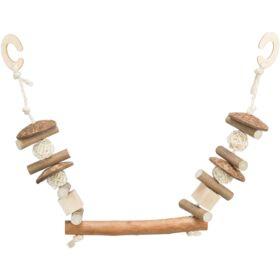 Trixie knabbelschommel kokosnoot/hout/rotan