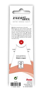 Gelschrijvervulling pentel lr7 energel m 3st rood