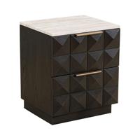 Richmond Nachtkastje 'Claremont' Eiken en travertin, 62 x 53cm - thumbnail