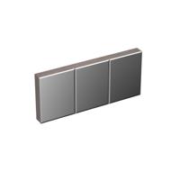 Spiegelkast Forzalaqua Uni 160x68.5x12.5 Cm 3 Deuren Tweezijdig Spiegel Eiken Silver Grey - thumbnail