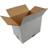 Amerikaanse vouwdoos | golfkarton | 302x215x250mm | enkele golf | wit | 25 stuks - thumbnail