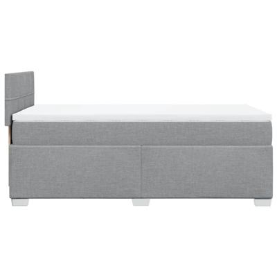 Boxspring met matras stof lichtgrijs 180x200 cm