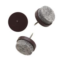 Meubelglijder vilt met nagel bruin 20mm - thumbnail
