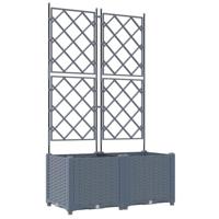 Tuin Bloempot 2 pcs Licht Grijs 80 x 40 x 143 cm Staal - thumbnail