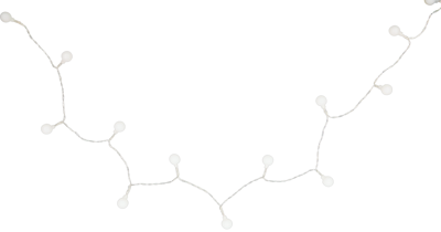 HEMA Lichtsnoer 5.1m met  50 LED lampjes balletjes voor binnen (wit)