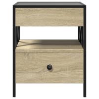 Salontafel met Infinity LED 40x40x51 cm sonoma eikenkleurig - thumbnail