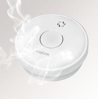 LogiLink Rauch- / Brandschutzmelder Rookmelder werkt op batterijen (Ø x h) 100 mm x 34.5 mm - thumbnail