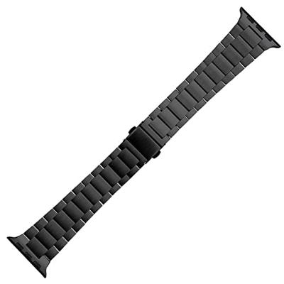 Stalen schakelband - Zwart - Geschikt voor Apple watch 38mm / 40mm / 41mm / 42mm Stalen schakelband - Zwart - Geschikt voor Apple watch 38mm / 40mm / 41mm / 42mm