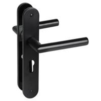 Impresso London Mat zwart op Ovaal schild met schroeven - thumbnail