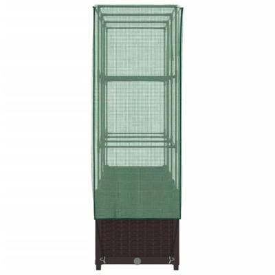 Plantenbak verhoogd met kashoes 120x40x138 cm rattanlook