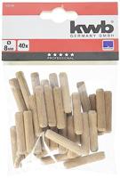 Deuvels hout 8 mm 40 st. KWB - Kwb - thumbnail