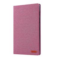 Voor Galaxy tab S5e T720/T725 doek Teature horizontale Flip PU lederen draagtas met met houder & kaartsleuven (Rose Pink) - thumbnail