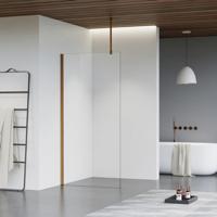 Fortifura Galeria inloopdouche - 50x200cm - helder glas - plafondarm - Geborsteld koper PVD (Koper) SW797919/SW876702/SW876705 - thumbnail