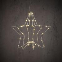 Ster Hangend 60 LEDs Warm Wit 30x30 cm Zilver - thumbnail
