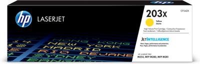HP 203X originele LaserJet gele toner grote capaciteit (CF542X) voor HP Color LaserJet Pro M254 / M280 / M281 - thumbnail