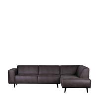 BePureHome Statement Hoekbank Rechts - Eco-leder - Grijs - thumbnail