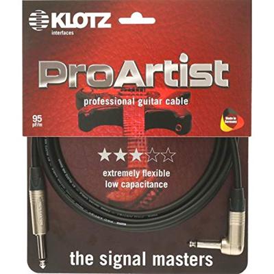 Klotz Pro Artist gitaarkabel jack 2p - jack 2p haaks-recht 9 meter