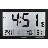 Eurochron EFWU Jumbo 100 Wandklok Zendergestuurd 37 cm x 23 cm x 3 cm Zwart - thumbnail