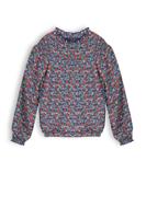 NoNo Meisjes blouse floral - Tanily - Ensign blauw - thumbnail
