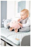 Verschoonmatje - ROBA - Benny Bear gezicht - 85 x 75 cm - Lichtblauw - thumbnail