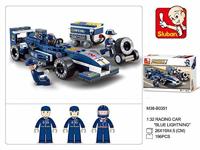 Sluban Racing Team Race Car bouwstenen set (M38-B0351) - thumbnail