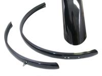 Stel spatborden 28" staal hybride 50mm zwart - thumbnail