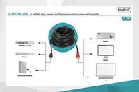 Digitus AK-330118-150-S HDMI-kabel HDMI Aansluitkabel HDMI-A-stekker, HDMI-A-stekker 15.00 m Zwart 4K UHD, Audio Return Channel (ARC), Vergulde steekcontacten - thumbnail