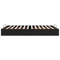 Ottoman bedframe zonder matras 160x200 cm fluweel zwart - thumbnail