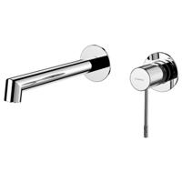 Wastafel Mengkraan 2-gats Hangend Hoog Sapho Solaris Chroom - thumbnail