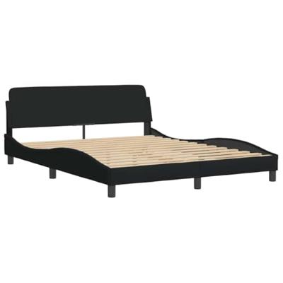 Bedframe zonder matras "Hanko" stof zwart 160x200 cm