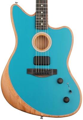 Fender American Acoustasonic Jazzmaster Ocean Turquoise met deluxe gigbag