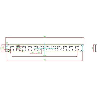 Renkforce 12 poorten Patchbox-scherm 483 mm (19) Zonder connectoren 1 HE Niet ingericht