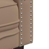 Tweezitsbank Chesterfield-stijl kunstleer cappuccinokleurig - thumbnail