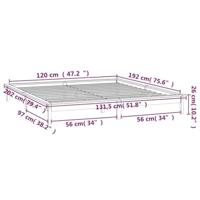 Bedframe LED massief hout 120x190 cm - thumbnail