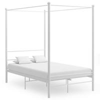Hemelbedframe metaal wit 120x200 cm - thumbnail