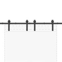 Doos met onderdelen voor schuifdeur 183 cm staal zwart - thumbnail