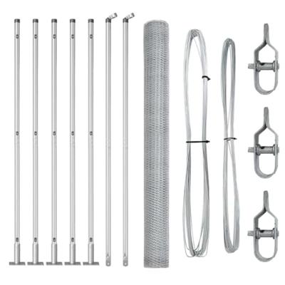 VidaXL Afrasteringspaal zilver 10 x 1,4 m (25 mm gaas) staal VidaXL Afrasteringspaal zilver 10 x 1,4 m (25 mm gaas) staal